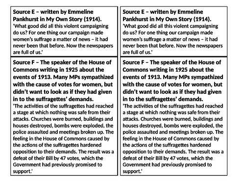 The Suffragettes - KS3 lesson