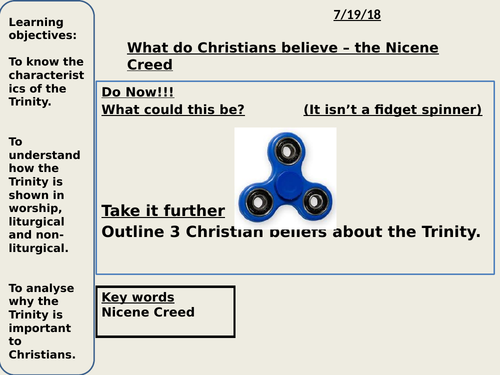 The Nicene Creed for low ability students
