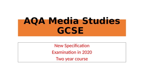 Introduction to NEW AQA GCSE specification - 2020 exam