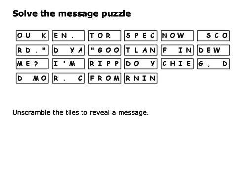 Solve the message puzzle about Dr Crippen