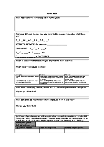 My PE year - a Y7 reflection