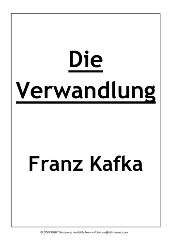 Die Verwandlung - Booklet TO COMPLETE