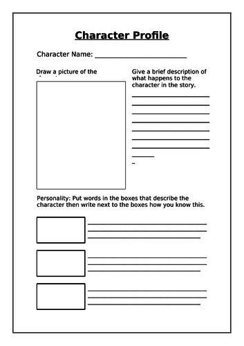 character-profile-teaching-resources