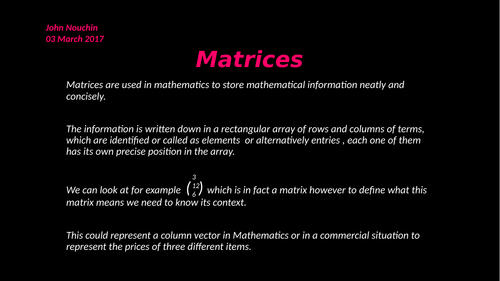 Matrices