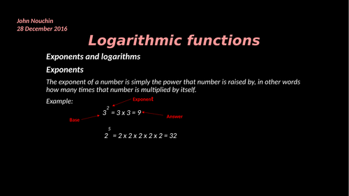 Logarithmic functions