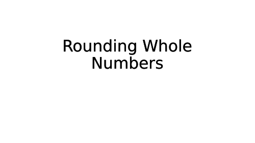 Introduction to rounding to 10
