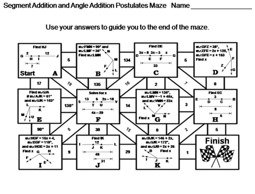 segment-addition-and-angle-addition-postulates-activity-math-maze