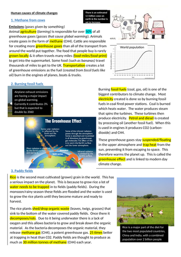 (7 resources) 1-9 gcse geography climate change human natural causes ocr aqa edexcel
