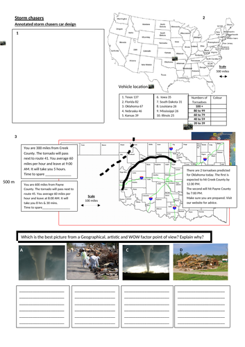 1-9 geography weather hazards gcse ks3 storm chaser lesson fun creative