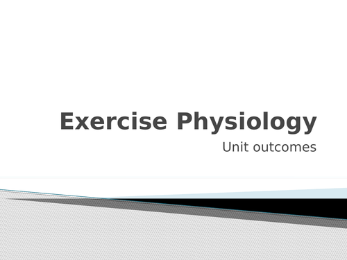 BTEC Sports Exercise Physiology | Teaching Resources