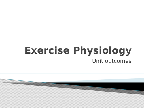 BTEC Sports Exercise Physiology