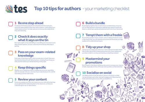 Top 10 marketing tips for authors