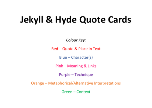 Jekyll & Hyde Quote Cards