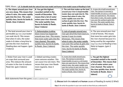 ks3 gcse geography 1-9 rivers human natural causes of flooding