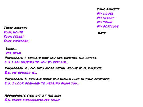 Writing a formal letter