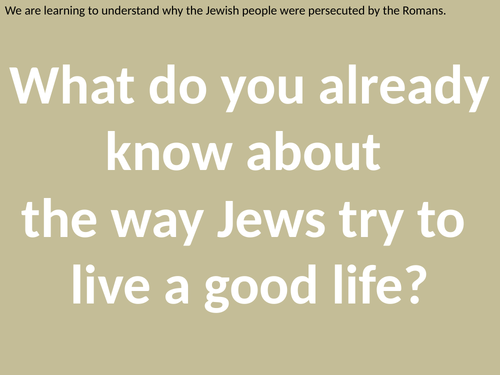 Roman Persecution of the Jews for KS2