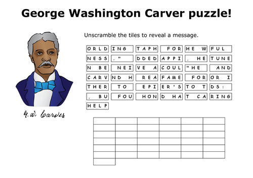 Help solve George Washington Carver epitaph message puzzle