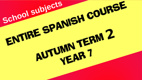 Spanish Year 7 topic on School Home Learning