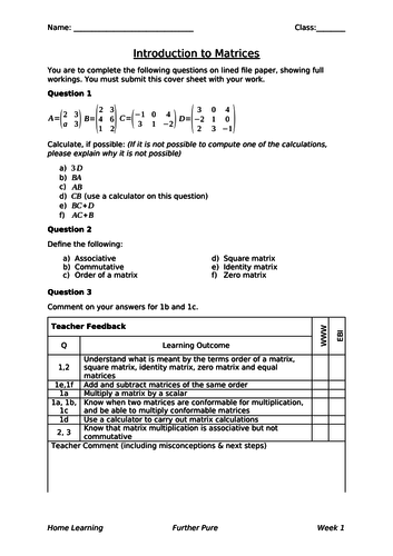 Introduction to Matrices Homework 1