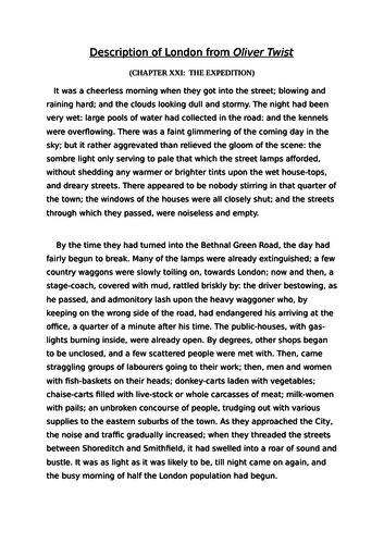 OLIVER TWIST Context Lesson (Victorian London, Poverty)