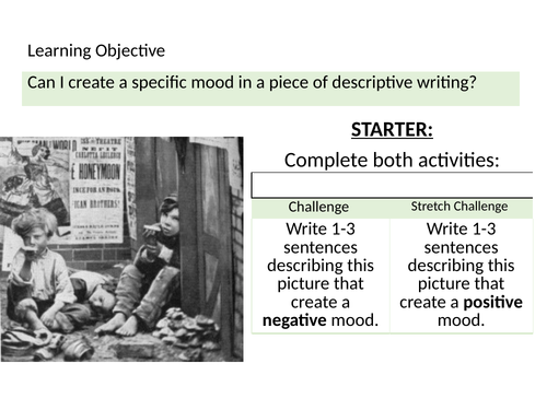 OLIVER TWIST Pre-reading Lesson (Descriptive Writing)