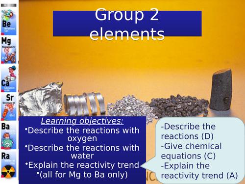 A level chemistry group 2