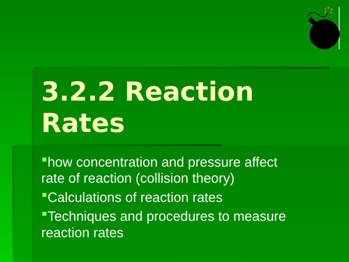 Rates and equilibria  for A level chemistry