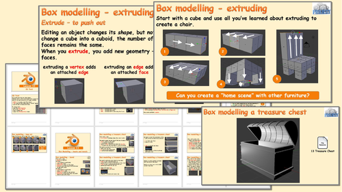 Blender v2.79 3D - (10-13) 3D Text, modelling - extruding, loop cuts, insets, beveling