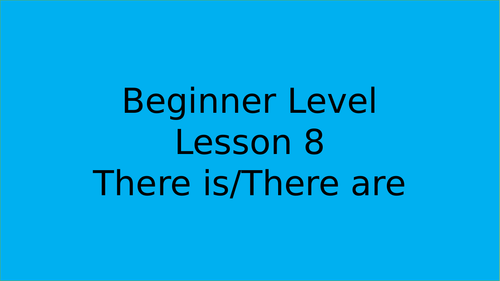 There is/There are for beginners