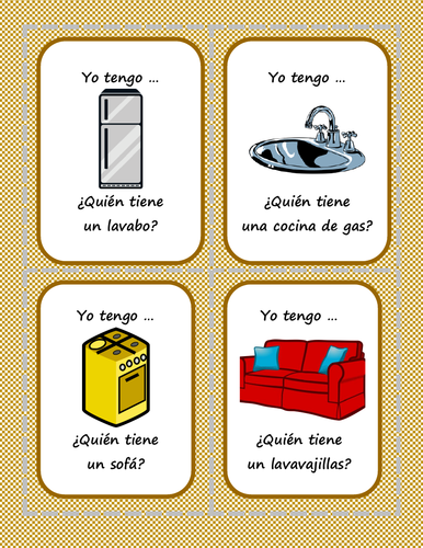 La casa - Muebles y electrodomésticos - Question Chain Game