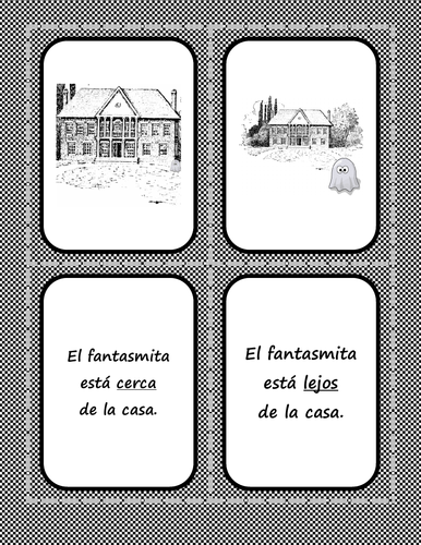 La casa - Preposiciones de lugar - Matching & Memory Game Cards