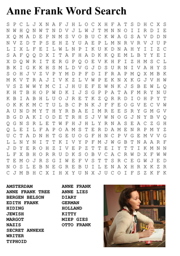 Anne Frank Word Search