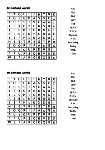 French wordsearches