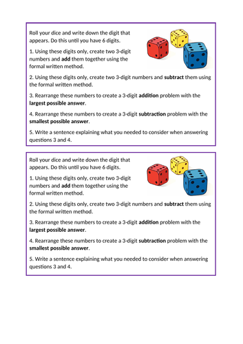 3-digit addition and subtraction - mastery and greater depth