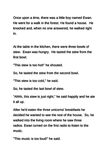 U EW and UE - a story sound spotting activity