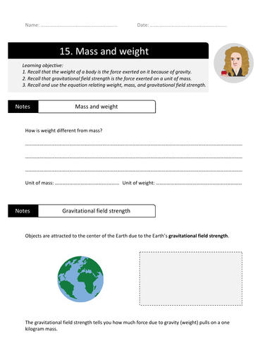 Mass and weight