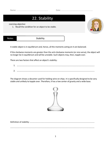 Stability | Rotational equilibrium | GCSE physics