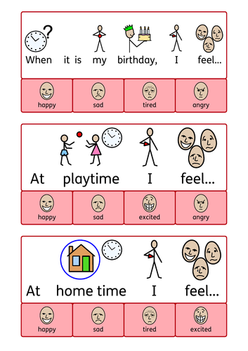 Feeling peg cards - emotional literacy.  Autism / SEMH /SEN