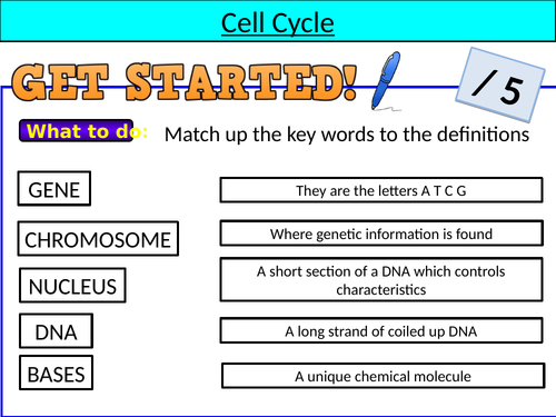 AQA 4.1 Cell Cycle - Mitosis
