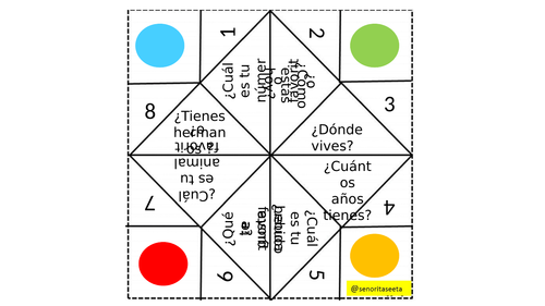 Cootie Catcher/ Comecoco - Spanish and English version