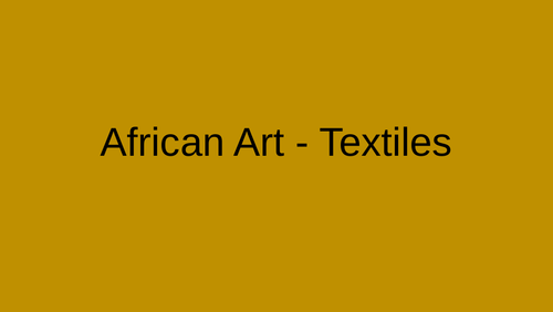 African art - Textiles -  Kente