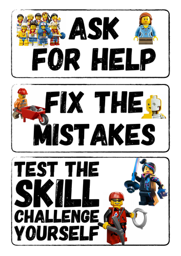 Lego themed learning flow chart
