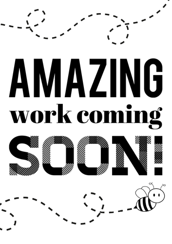 Amazing work coming soon sign/ poster