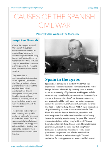 an essay on spanish civil war