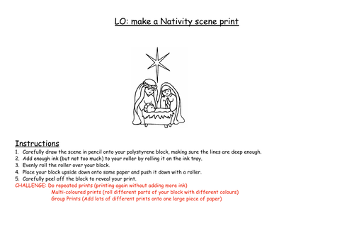 Nativity Scene Christmas Printing