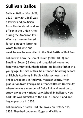 Sullivan Ballou Handout