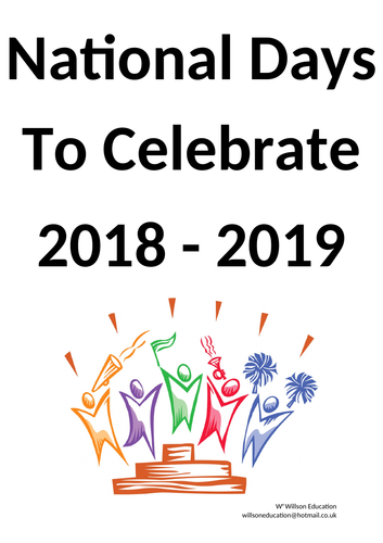 National Days Of Celebration 2018 - 2019