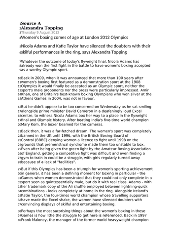 An intervention lesson for AQA Paper 2