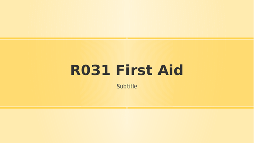 OCR Cambribge natonals R031 first aid