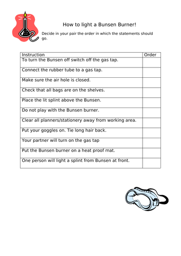 Intro Science Lesson 3 - How to light a Bunsen burner